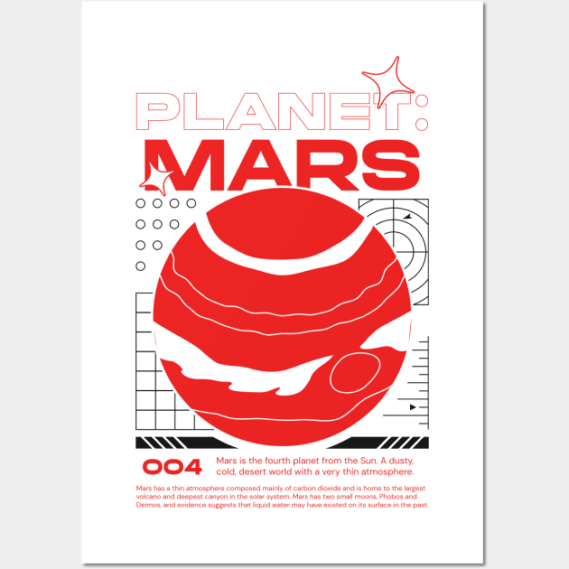 Mars Galaxy Planets Universe Space Astronomy Wall Art by Tip Top Tee's